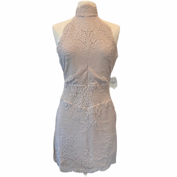 FREE PEOPLE Harper High Neck Halter Lace Dress NWT - Picture 2 of 12